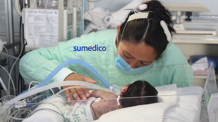 Retiran tumor gigante de recién nacida en el IMSS