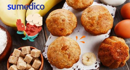 Obtén beneficios a tu salud con esta receta de muffins de avena con plátano