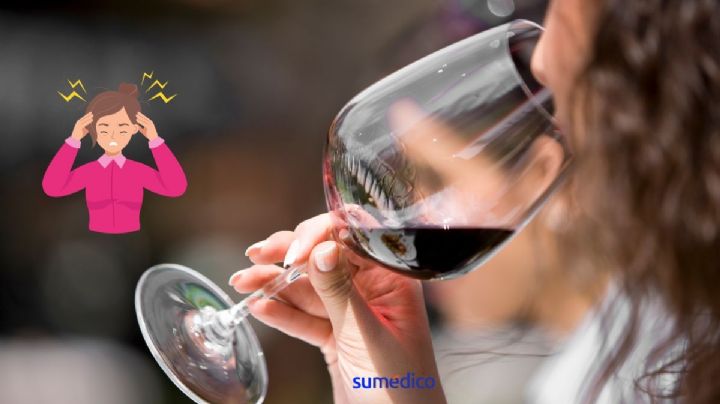 ¿Por qué puede llegar a doler la cabeza después de tomar vino tinto?