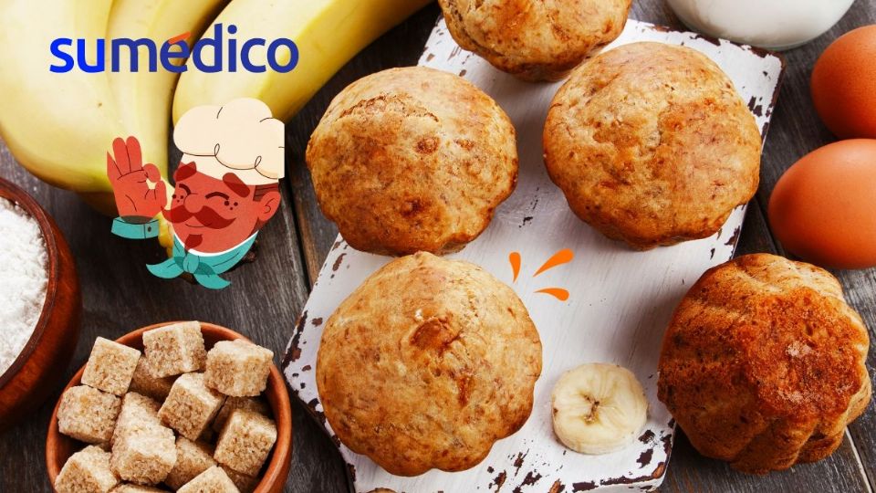 Esta receta de muffins de avena con plátano te dejará diversos beneficios en tu salud.