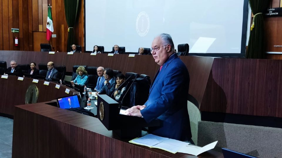 En su discurso el doctor Germán Fajardo Dolci dió detalles de las actividades que se realizaron en el año 2023.