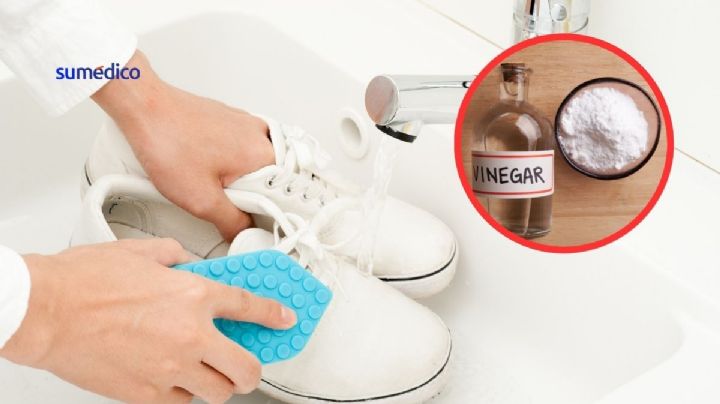 Truco con vinagre para lavar los tenis blancos y que no queden amarillos