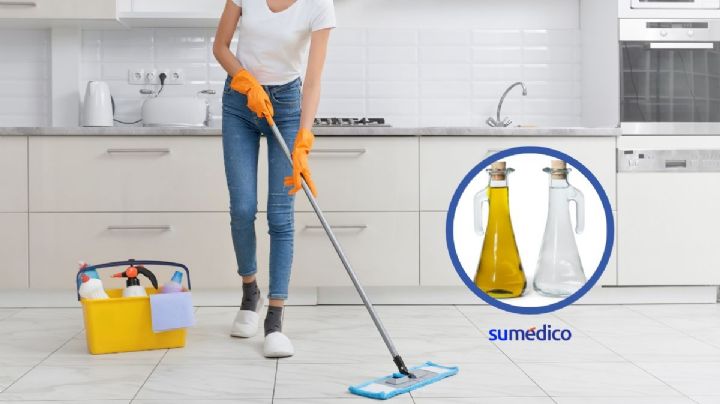3 recomendaciones al trapear con vinagre blanco el piso de la cocina
