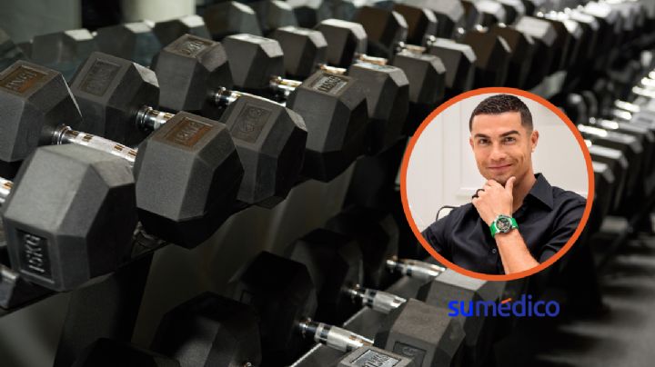 Esta es la rutina de Cristiano Ronaldo con mancuernas para tener masa muscular