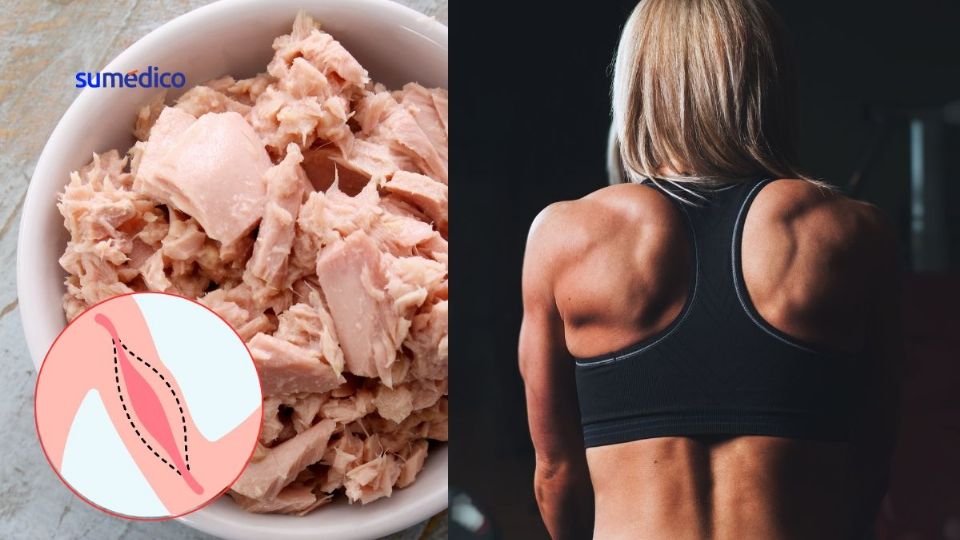 Comer atun tiene muchos beneficios para la ganancia de masa muscular.