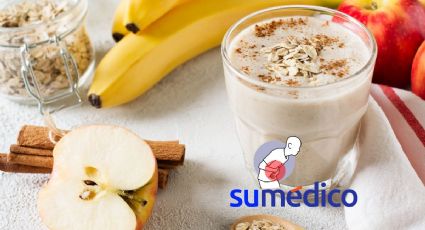 ¿Qué hacer para bajar la inflamación del vientre? Un licuado de avena y manzana