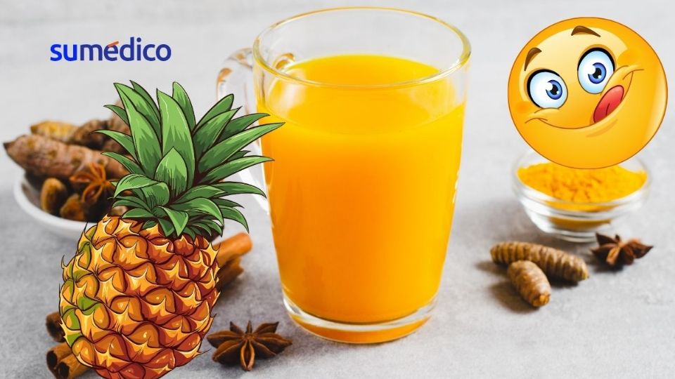 Hay diferentes beneficios de tomar todas las mañanas jugo de piña y cúrcuma