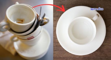 El truco casero para eliminar las manchas de café de tus tazas