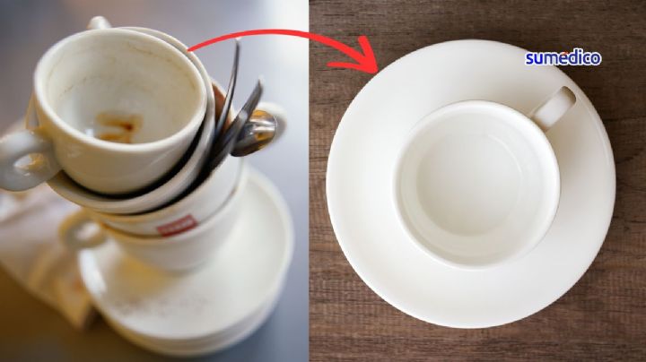 El truco casero para eliminar las manchas de café de tus tazas