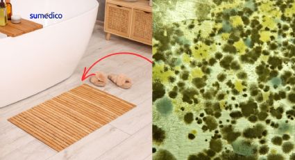 Truco para quitar la costra de moho en tapetes del baño