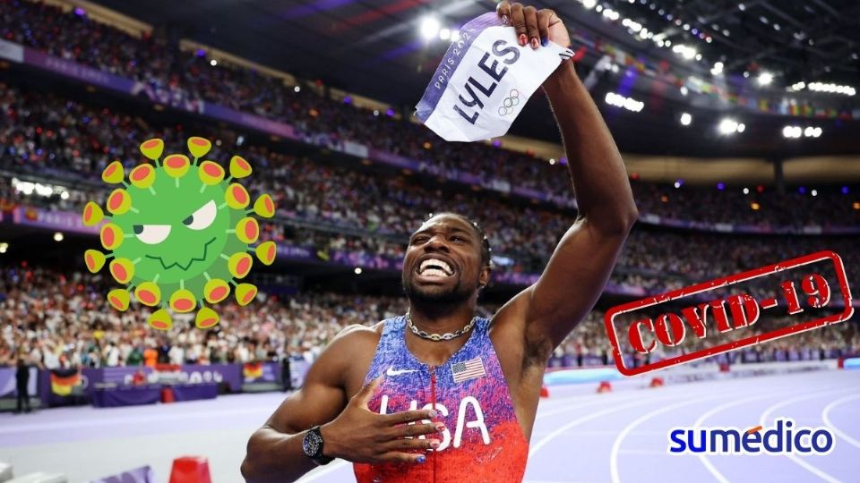 Noah Lyles ganó la medalla de bronce compitiendo con covid19