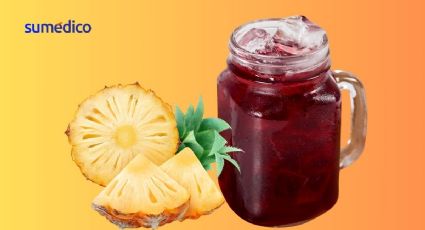 Así te ayuda el agua de jamaica con piña a desinflamar el abdomen