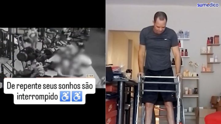Una máquina del gimnasio le cayó encima, ahora lucha por volver a caminar
