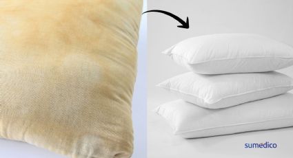 Ni cloro ni quitamanchas: La mezcla casera que SÍ blanquea almohadas amarillas