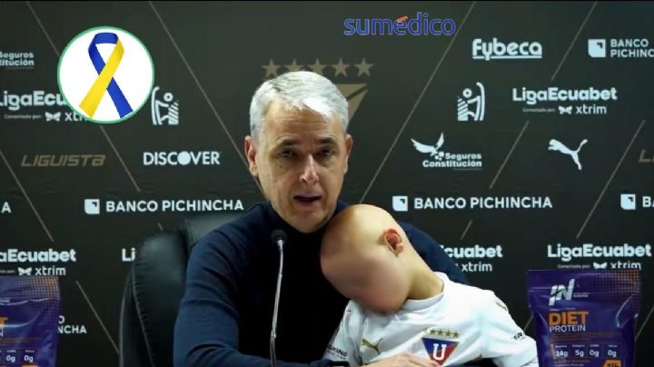 Tiago Nunes, DT de la Liga de Quito visibiliza el Síndrome de Down junto a su hijo